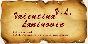 Valentina Laninović vizit kartica